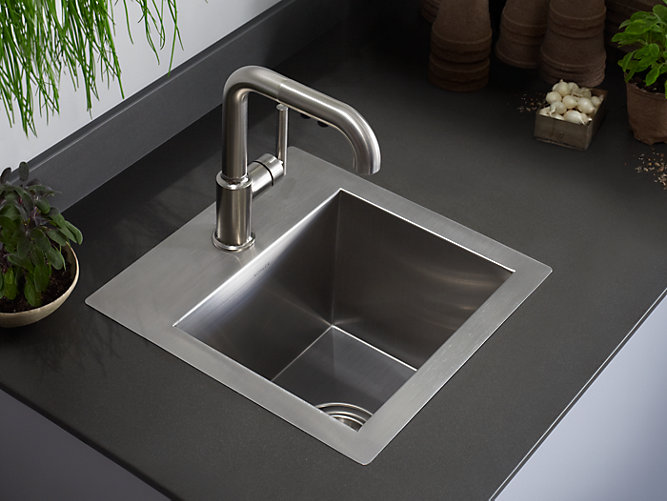 Kohler 3840 1 Vault Top Mount Under Mount Bar Sink With Single